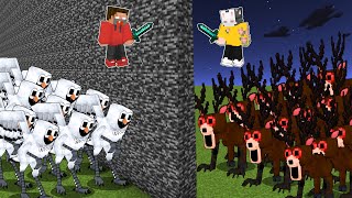 1000 DEER MONSTER vs 1000 OWL MONSTER In Minecraft!