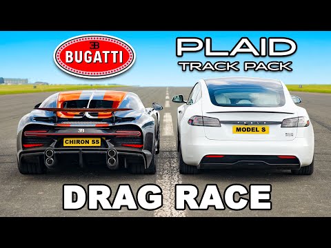 Bugatti Chiron Super Sport vs Tesla Model S Plaid Track Pack: Who Will Win the Drag Race?