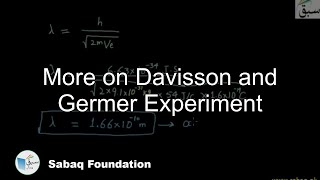 More on Davisson and Germer Experiment