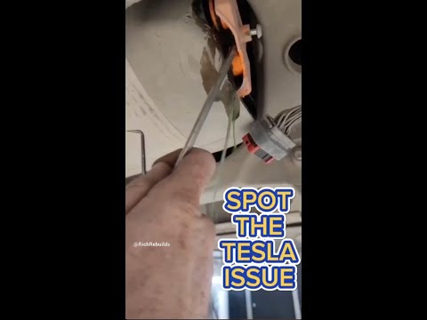 Can you spot this Tesla's issue? #shorts #tesla #ev