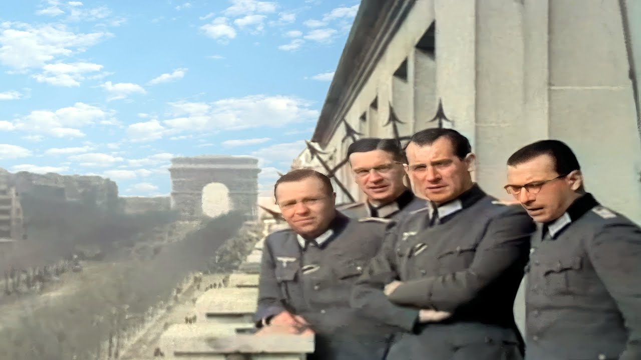 1940 – Paris under the Occupation in color [60fps, Remastered] with added sound design