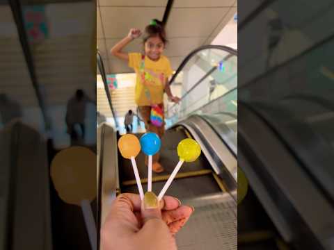 Lollipop Surprise at Escalator ๐ญ๐๐ถ๐ป๐ฅฐ#shorts