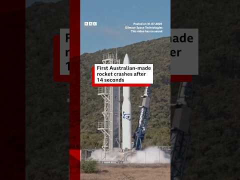 First Australian-made rocket crashes after 14 seconds. #Australia #BBCNews