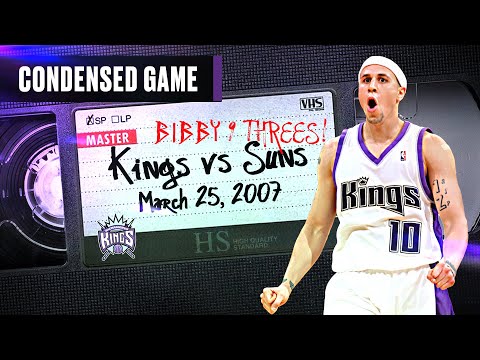Bibby Goes Off for Career-High 9 Threes vs Nash | Kings vs Suns 3.25.07 video clip