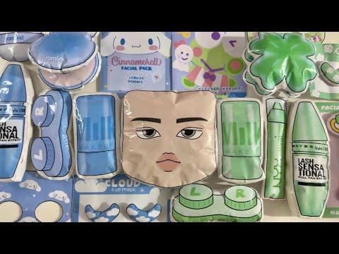 [☁️Paperdiy☁️] Roblox 로블록스 Skincare & Makeup Squishy🩵💚 Compilation ASMR | Satisfying | Paperdiy