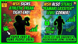👀WOW: WSH Signs Elite Fit CB For Daronte Jones Scheme📈! + Athletic FREAK TE That Runs People Over💪🏽!