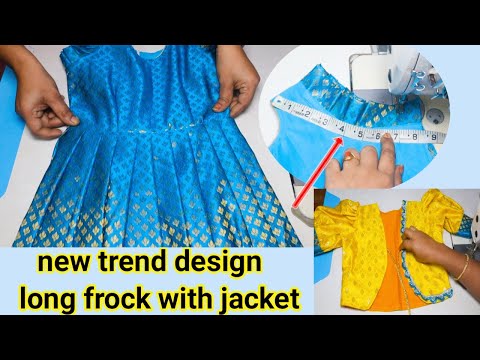 మంచి మంచి ఫిన్షింగ్ టిప్స్ తో//boutique style long frock with jacket stitching//కొత్తవారికోసం వివర