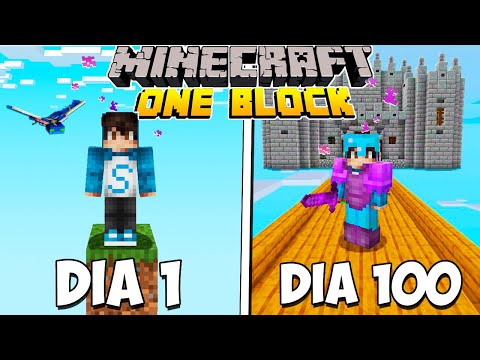SOBREVIVÍ 100 DÍAS en un UN SOLO BLOQUE en MINECRAFT 😱 Sparta356