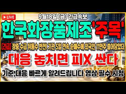 [한국화장품제조 주가전망] 바닥 대비 170% 올랐는데 아직 초입이다! 외국인 11만주 연속 쓸어담는 이유 소름!