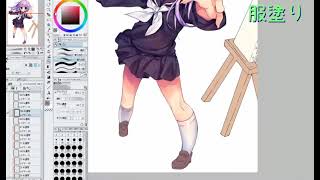 ClipStudioPaintでギャルゲ塗り作業動画