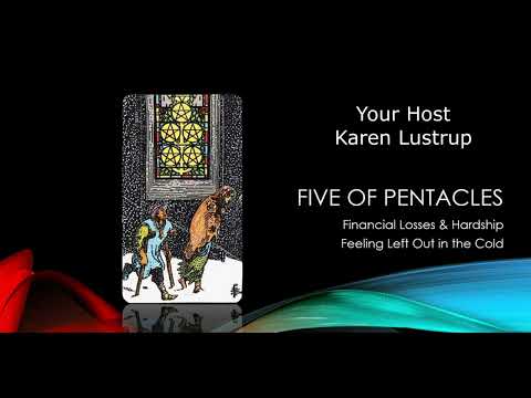 Tarot Lessons: Five of Pentacles - Challenge or Opportunity? | Study with Karen Lustrup