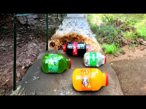 Rolling colorfull bottle on the stair 🌈👻 #asmr #crushingsoftthings #crushingcrunchythings