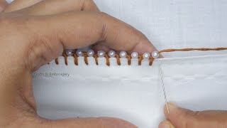 Amazing hand embroidery tutorial with pearls