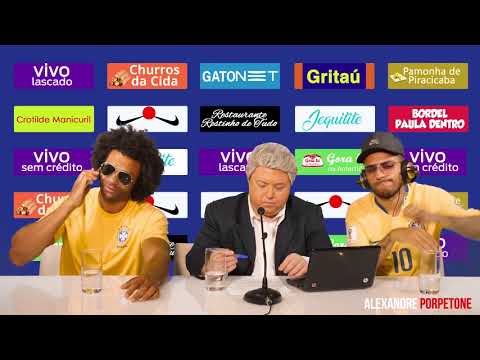 Coletiva doida da seleção "hepaTite, Neymarra e Marcelo"
