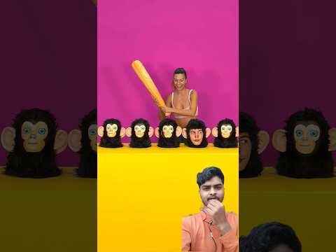 "क्या आप असली बंदर को पहचान सकते हैं?😱🐵" #shorts #crazychallenge #crazyexperiment #challenge