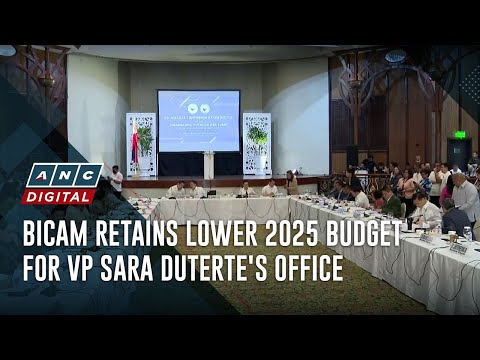 Bicam retains lower 2025 budget for VP Sara Duterte's office