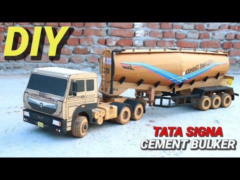 How To Make Rc 22 Wheel Tata Signa Cement Bulker Truck From Cardboard And Homemade ll DIY🔥🔥