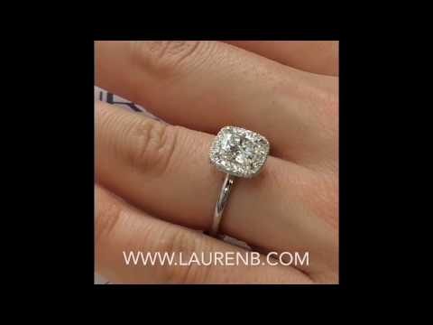 1.54 ct Cushion Cut Double Edge Halo