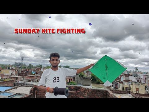 Kite fighting on Sunday 💥 | kite cutting | kite flying | vlog by Shivansh