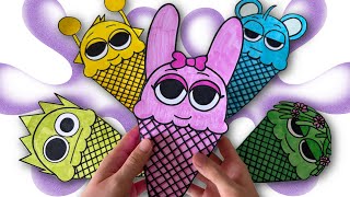 💖Paper DIY💖 NEW Incredibox SPRUNKI ICE CREAM Blind Boxes Unboxing | How To Make Blind Bag ASMR