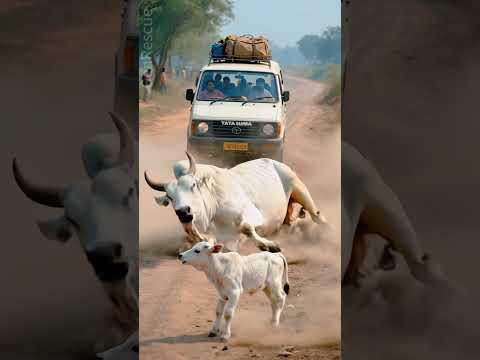 The "crazy" behavior of the holy cow mother saved everyone!