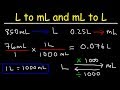 Conversion between Liters and Milliliters