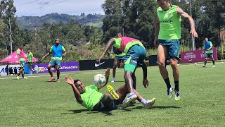 PASES A UN SOLO TOQUE EN EL #EntrenamientoDelVerde EN Guarne, PREVIO AL JUEGO Vs Deportes Tolima