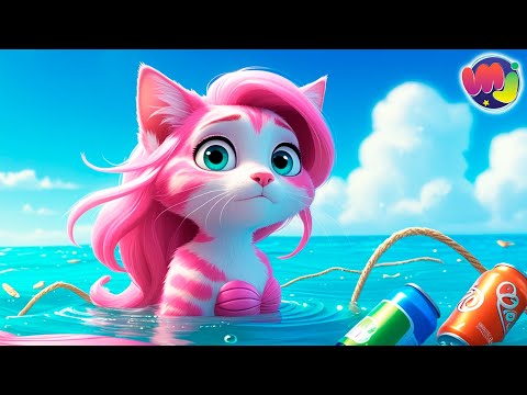 🧜‍♀️ SIRENA LIMPIA el MAR LLENO de BASURA ♻️ RECICLAJE ♻️ Caricaturas infantiles