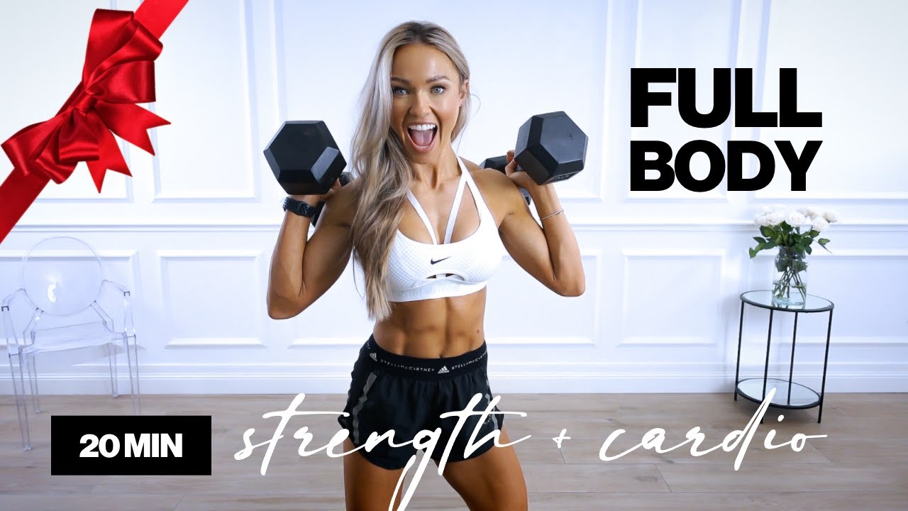 20 Minute Dumbbell Full Body Workout - Strength + Cardio - Caroline Girvan