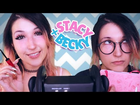 ASMR 💅🏻 STACY & BECKY 👓Twin Ear Attention & Tingles | Opposite Personalities