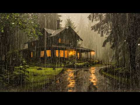 FASTEST Sleep with Heavy Rain on Roof - Rain Sounds for Sleeping - for Insomnia, Study, Relax, ASMR