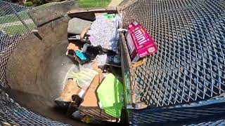 Rapid Rail Garbage Truck Hopper -- Packer in Action (Part 2)