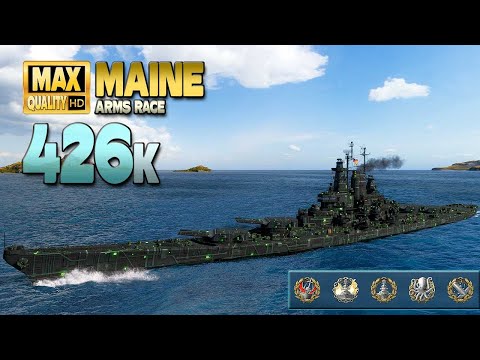 battleship Maine with a  400k damage game in arms race