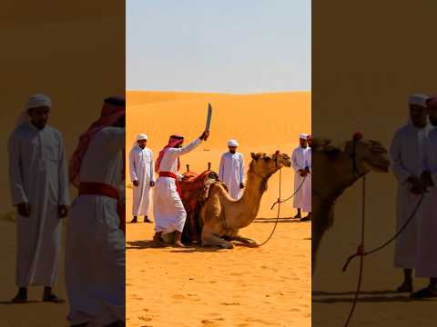 Eid ul Azha Camel Sacrifice in Desert | Traditional Ritual Scene🐫💞🕋🕌