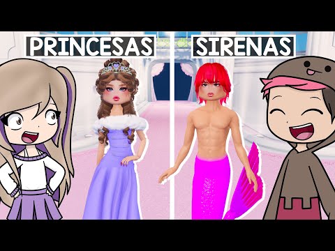 SIRENAS VS PRINCESAS EN DRESS TO IMPRESS 🧜🏻‍♀️👸 ROBLOX