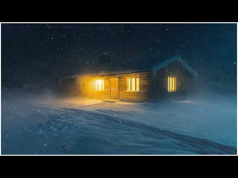 Fierce Blizzard Gusts & Blasting Wind Sounds for Deep Sleep┇Cold Atmosphere of a Northern Snowstorm