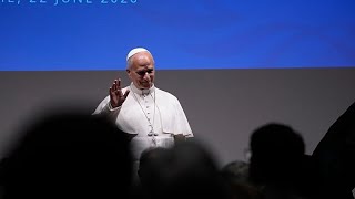 YouTube video thumbnail: Pope Leo XIV at World Food Programme: "Conflicts Are ‘Fed’ More Readily Than People Are Nourished"