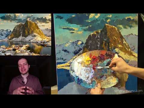 How to paint with a palette knife? #acrylicpainting #artpainting #canvaspainting #paintingtutorial