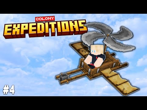 HOT DROP Helicopter! - Minecraft: Colony Expeditions Ep #4