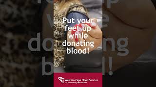 Put Your Feet Up and Donate Blood