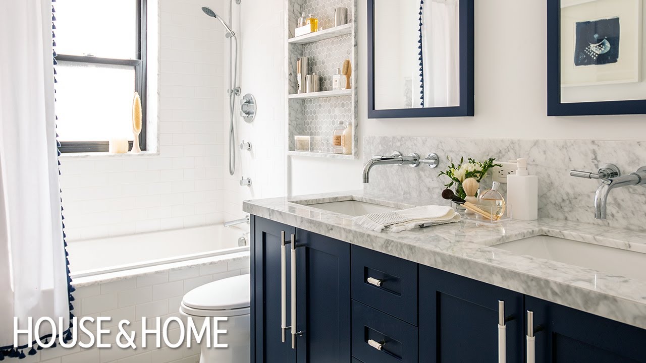 How to Inject Color into two Small Bathrooms