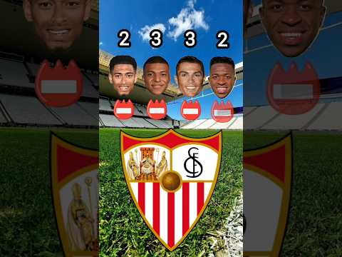 Bellingham vs Mbappe vs Ronaldo vs Vinicius #football #shorts