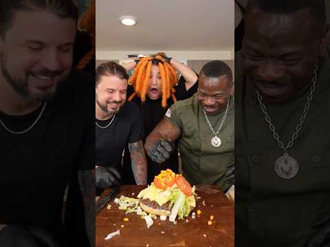 Giant Burger with @ChefRush @KyleIstook  ASMR MUKBANG | Satisfying