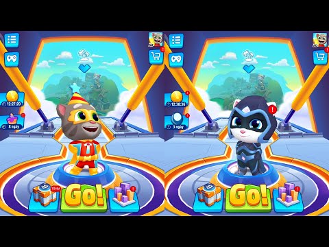 Talking Tom Hero Dash - Birthday Party vs Dark Night - Birthday Tom vs Angela Moonlight