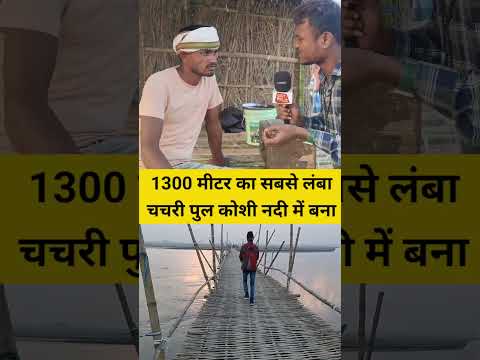 बिहार के सबसे लंबा चचरी पुल | #reels #facts #comedy #news