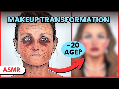 Reverse Aging with Makeup – 20 Years Younger | ASMR