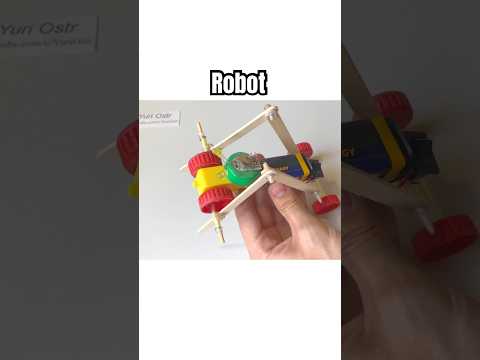 How to Make a Walking Robot at Home! 🤖🔥 #tech #diy #dcmotor