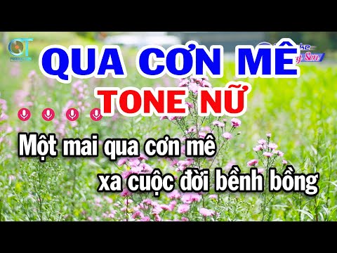 Karaoke Qua Cơn Mê Tone Nữ  Am | Nhạc Sống Đồng Sen