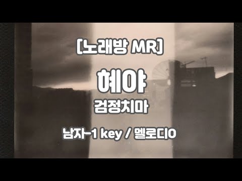 [하다지노래방/멜로디O] 검정치마 – 혜야 MR (E 남자-1key) / 하다지MR