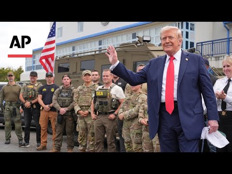 YouTube video thumbnail: Trump Visits National Guard Troops in DC: 'It's Like a Different City'